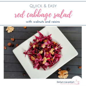There are plenty of red cabbage recipes, but if you haven't tried a red cabbage salad yet, you've been missing out! With a simple vinegar dressing, this salad is not only healthy but also easy to make. You could top it with feta or blue cheese, but I like it best vegan style. Turn it into salad in a jar for a quick lunch!