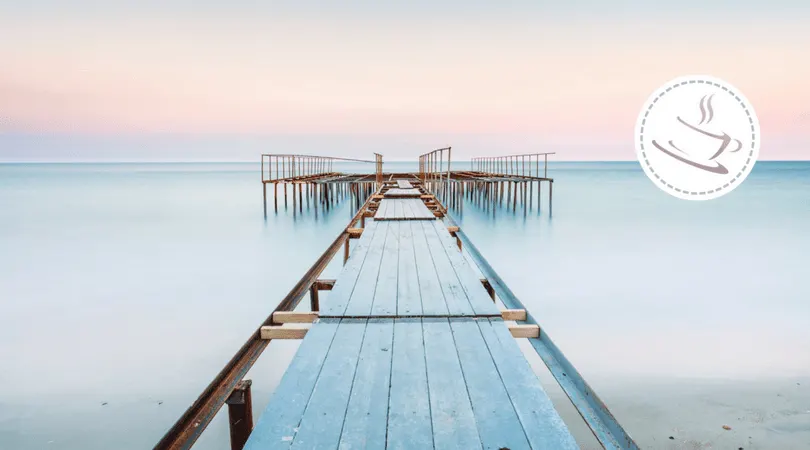 pier in the evening sun