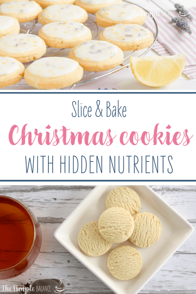 Healthier slice and bake cookies Pinterest image