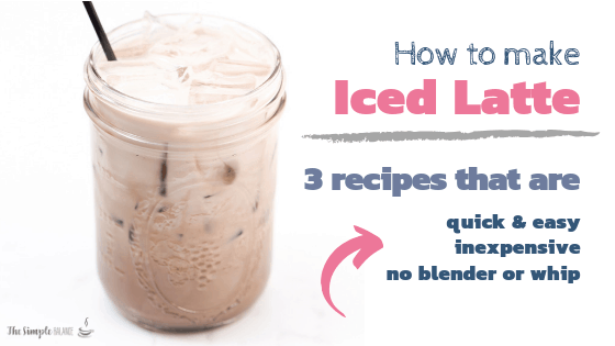 Iced latte in glass jar
