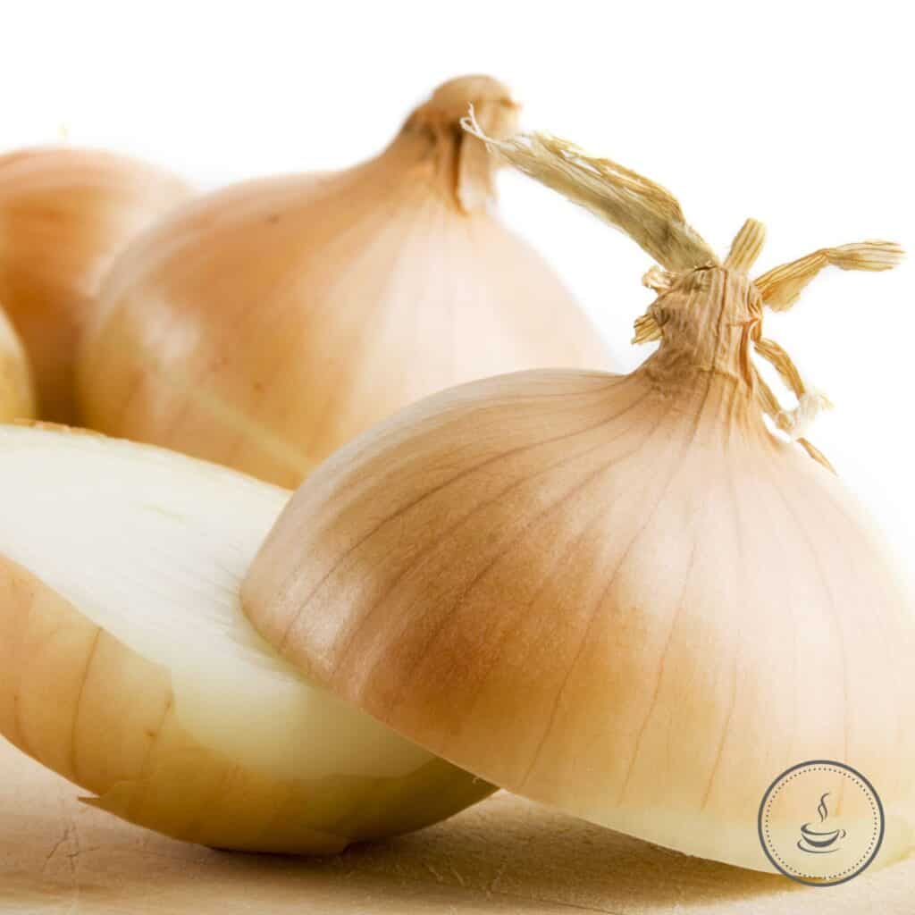 Cut up onion used in home remedies