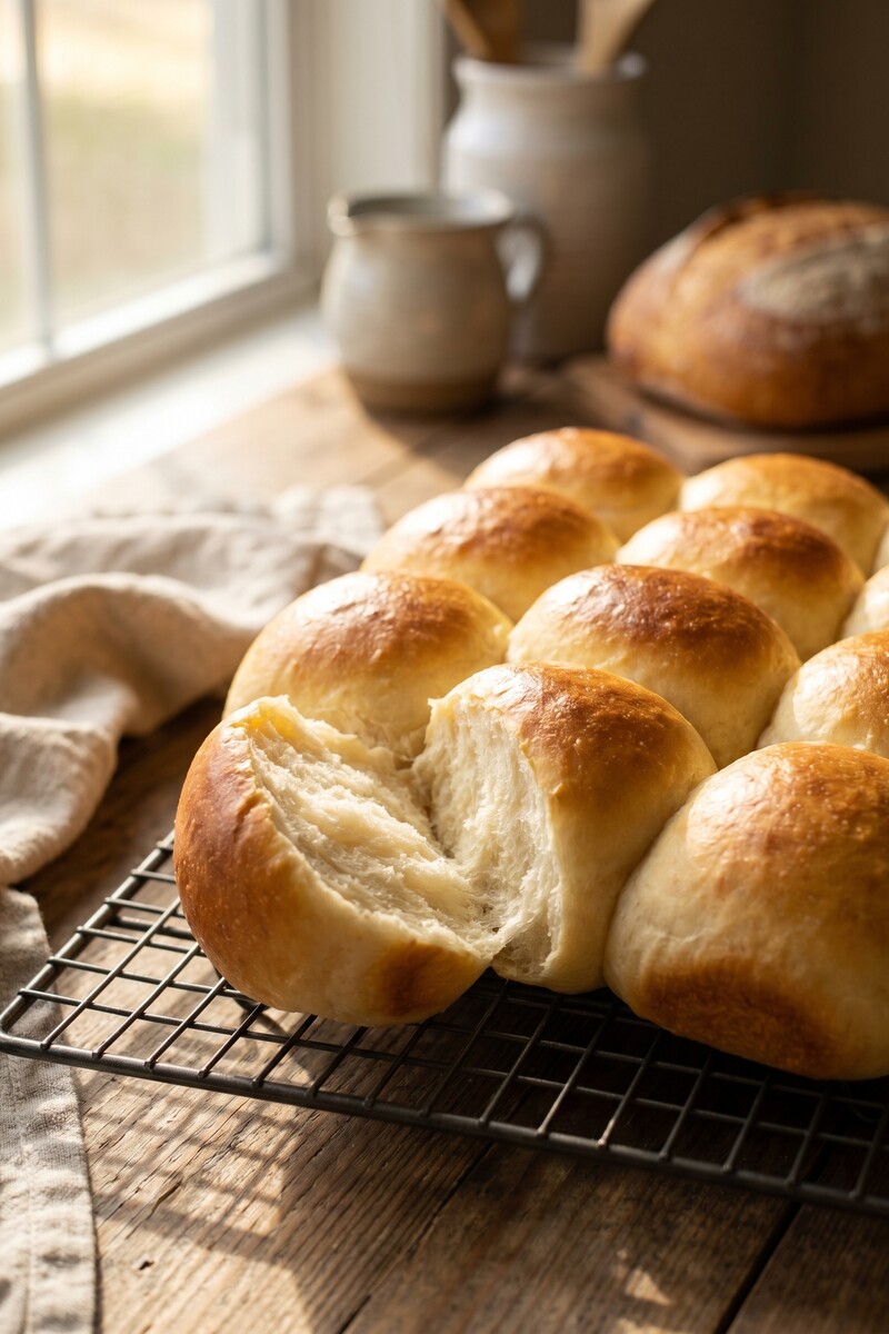 Quick Rolls in 35 Minutes - Fresh Bread Without the Wait 1 quick rolls on a cooling rack